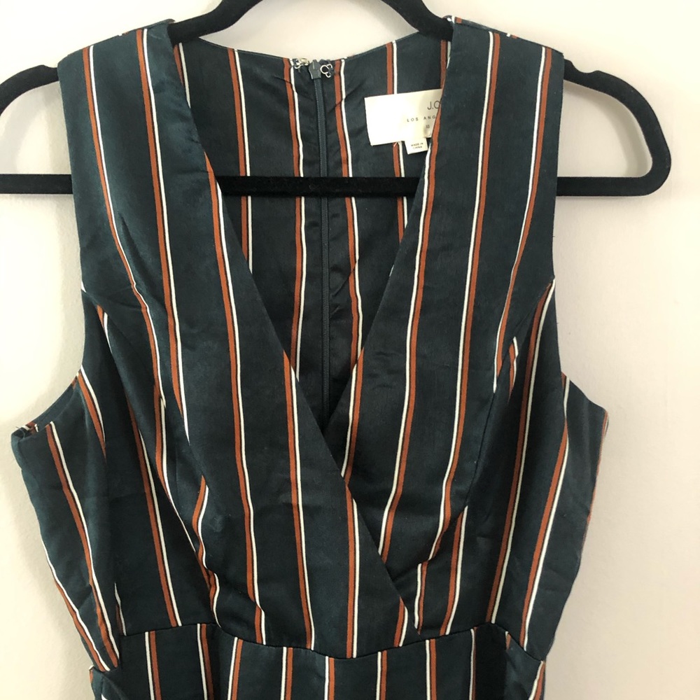 Green pinstripe dress